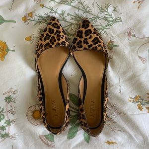 J. Crew Leopard Print D’Orsay Flats